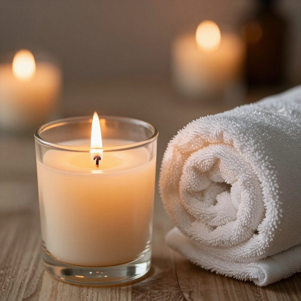 Bougies et lumière tamisée pour une ambiance détente